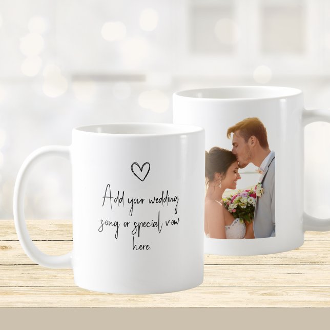 Personlig bröllopsfoto och löfteskaffekopp kaffemugg (Skapare uppladdad)