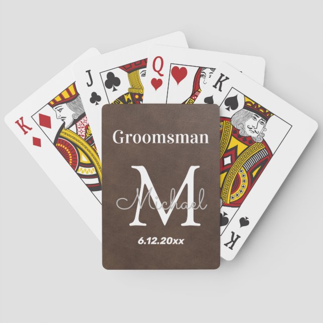 personlig bröllopsgäst, läderliknande casinokort (Baksidan)