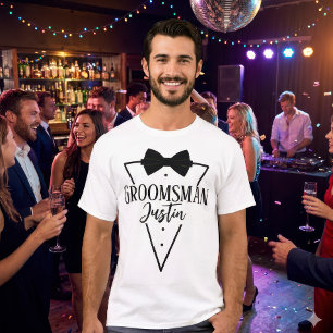 Personlig Bröllopsgäst Manus Namn Sängkarlsparty T Shirt