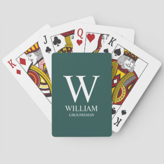 Personlig Bröllopsgäst Monogram & Namn Casinokort