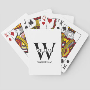Personlig Bröllopsgäst Monogram & Namn Casinokort