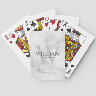 Personlig Bröllopsgäst Monogram & Namn Casinokort