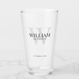 Personlig Bröllopsgäst Monogram & Namn Glaskopp