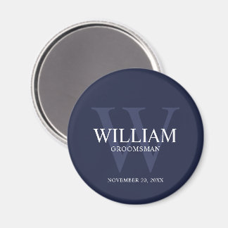 Personlig Bröllopsgäst Monogram & Namn Magnet