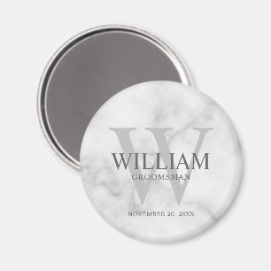 Personlig Bröllopsgäst Monogram & Namn Magnet