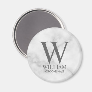 Personlig Bröllopsgäst Monogram & Namn Magnet