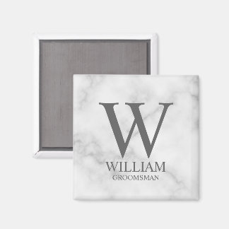 Personlig Bröllopsgäst Monogram & Namn Magnet