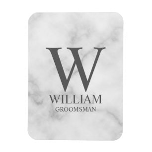 Personlig Bröllopsgäst Monogram & Namn Magnet