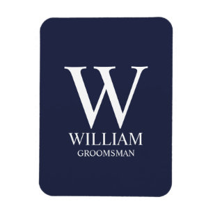 Personlig Bröllopsgäst Monogram & Namn Magnet