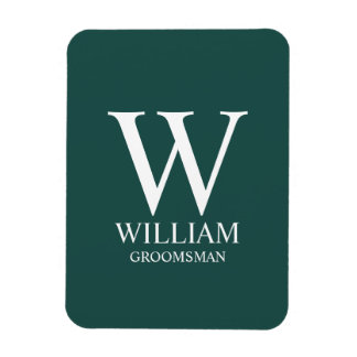 Personlig Bröllopsgäst Monogram & Namn Magnet