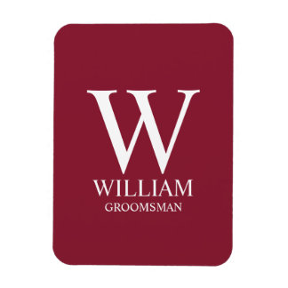 Personlig Bröllopsgäst Monogram & Namn Magnet