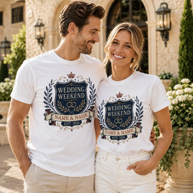 Personlig bröllopshelg t shirt (Skapare uppladdad)