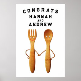 Personlig bröllopskonst för gratulationer poster