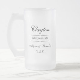 Personlig bröllopsman frostat ölglas