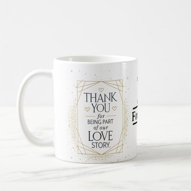 Personlig bröllopsmugg  kaffemugg (Vänster)