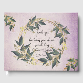 Personlig bröllopsskrans gästbok