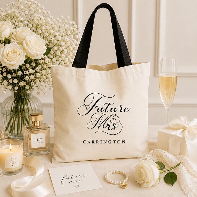 Personlig bröllopstaska för framtida fru tygkasse (Future Mrs. Tote Bag)
