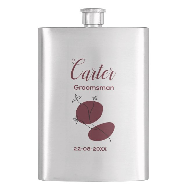 Personlig Bröllopsvän Anpassad Namn Flask Fickplunta (Framsidan)