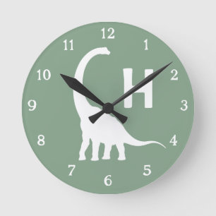 Personlig Brontosaurus Barn Väggur Sage Gre
