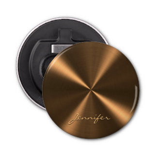 Personlig Bronze Metallic Radial Struktur Flasköppnare