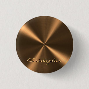 Personlig Bronze Metallic Radial Struktur Knapp