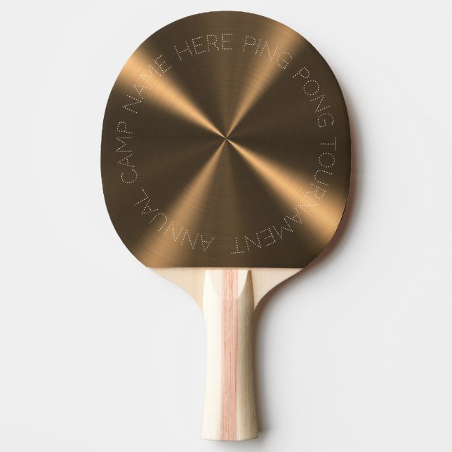 Personlig Bronze Metallic Radial Struktur Pingisracket (Framsidan)