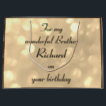 Personlig Brother Birthday<br><div class="desc">Silver personlig Birthday Gift Bag för en underbar bror</div>