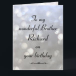 Personlig Brother Birthday Kort<br><div class="desc">Snyggt personlig födelsedagshälsningskort för broder</div>