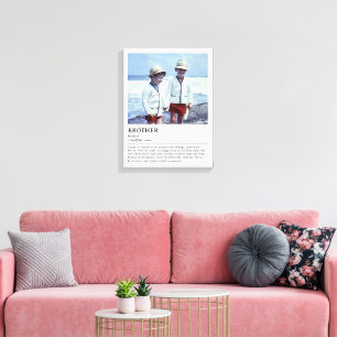 Personlig Brother Definition Quote Wall Art Canvastryck