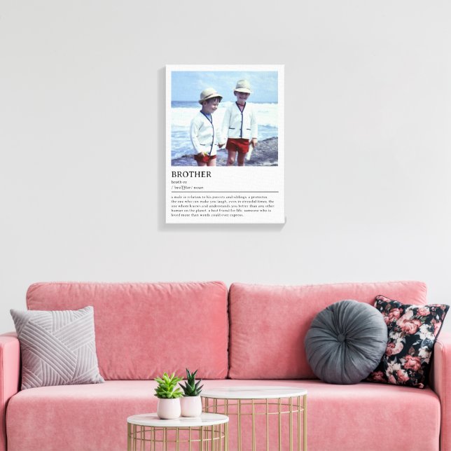 Personlig Brother Definition Quote Wall Art Canvastryck (Insitu (Vardagsrum))