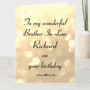 Personlig Brother in Law Birthday Kort