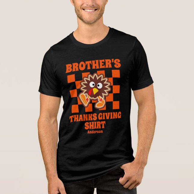 Personlig Brothers Thanksgiving Shirt T (Framsida)