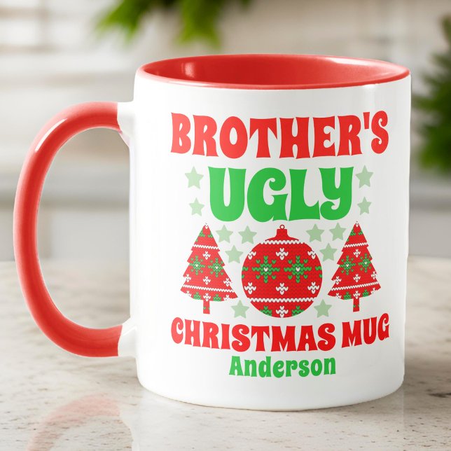 Personlig Brothers Ugly Jul Sweater Mugg (Skapare uppladdad)