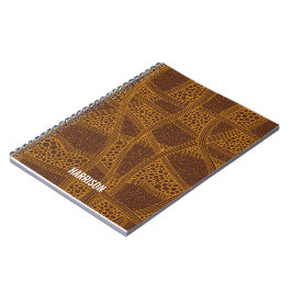 Personlig Brown &Beige Abstrakt Mönster Anteckningsbok