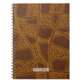 Personlig Brown &Beige Abstrakt Mönster Anteckningsbok