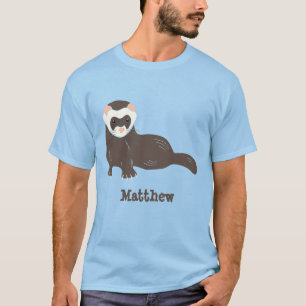 Personlig Brown Ferret Graphic T Shirt
