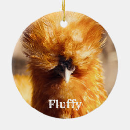 Personlig Brown Silkie Pet Chicken Hen Julgransprydnad Keramik