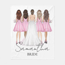 Personlig Brud Anpassat Namn Present Fleecefilt