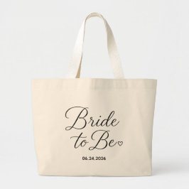 Personlig Brud Att Vara Bröllopsdatum Totebag Jumbo Tygkasse