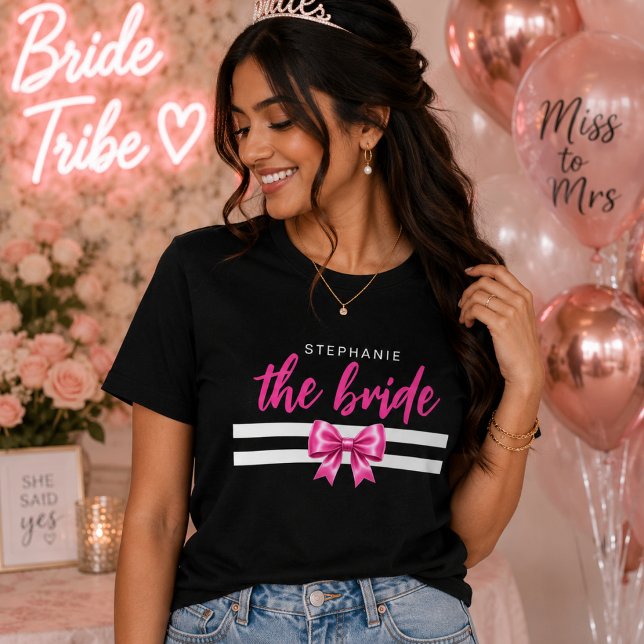 Personlig Brud, Glam Before Vows Bröllopsshirt T Shirt (Bride Tee)