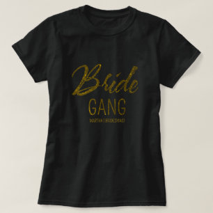 Personlig brude faux guld bachellorette t shirt