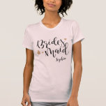 Personlig Brudens sida Bridesmaid-skjortor T Shirt<br><div class="desc">Cute personlig Bridesmaid Shirts for Brudens sida.</div>