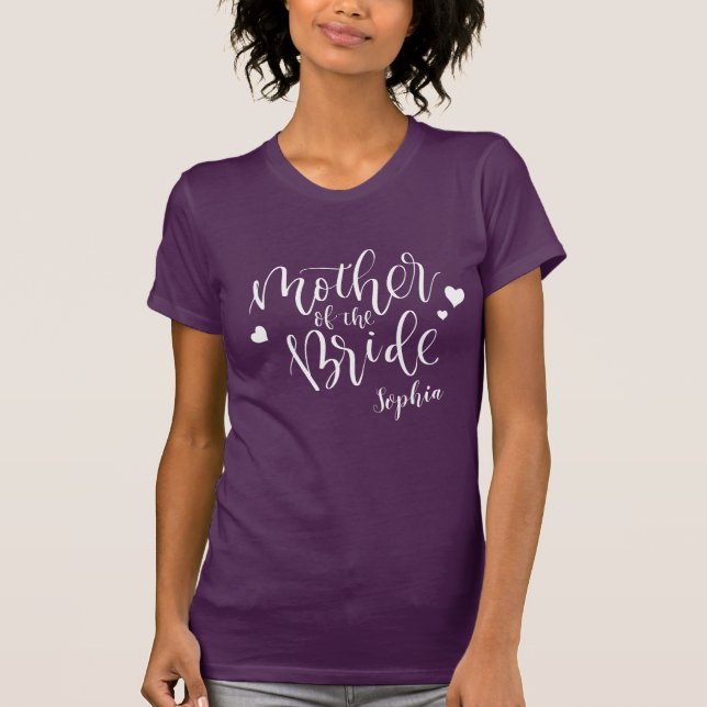Personlig Brudens sida Budens mamma T Shirt (Framsida)