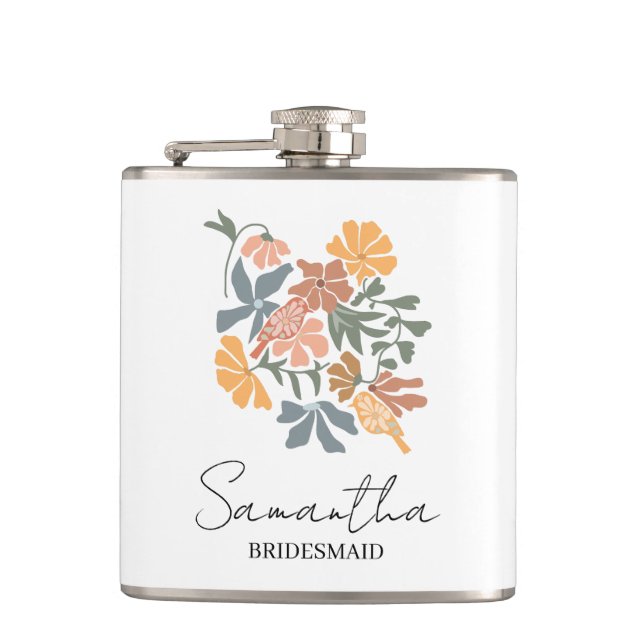 Personlig Brudtärna Blomma Boho Bröllop Fickplunta (Framsidan)