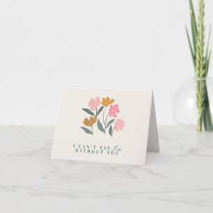 Personlig Brudtärna Förslags Kort Boho Blommig
