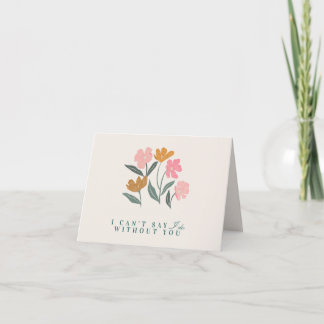 Personlig Brudtärna Förslags Kort Boho Blommig
