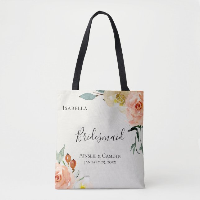 Personlig brudtärna Jardin De Fleurs Tygkasse (Framsida)