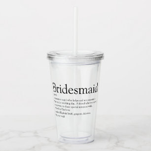 Personlig brudtärna present take away mugg