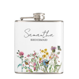 Personlig Brudtärna Vildblommor Bröllop Fickplunta