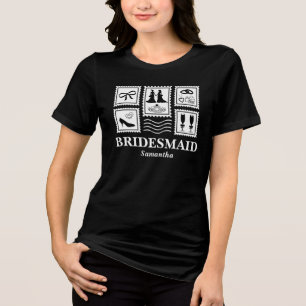Personlig Brudtjänst Stämpel Collage T Shirt